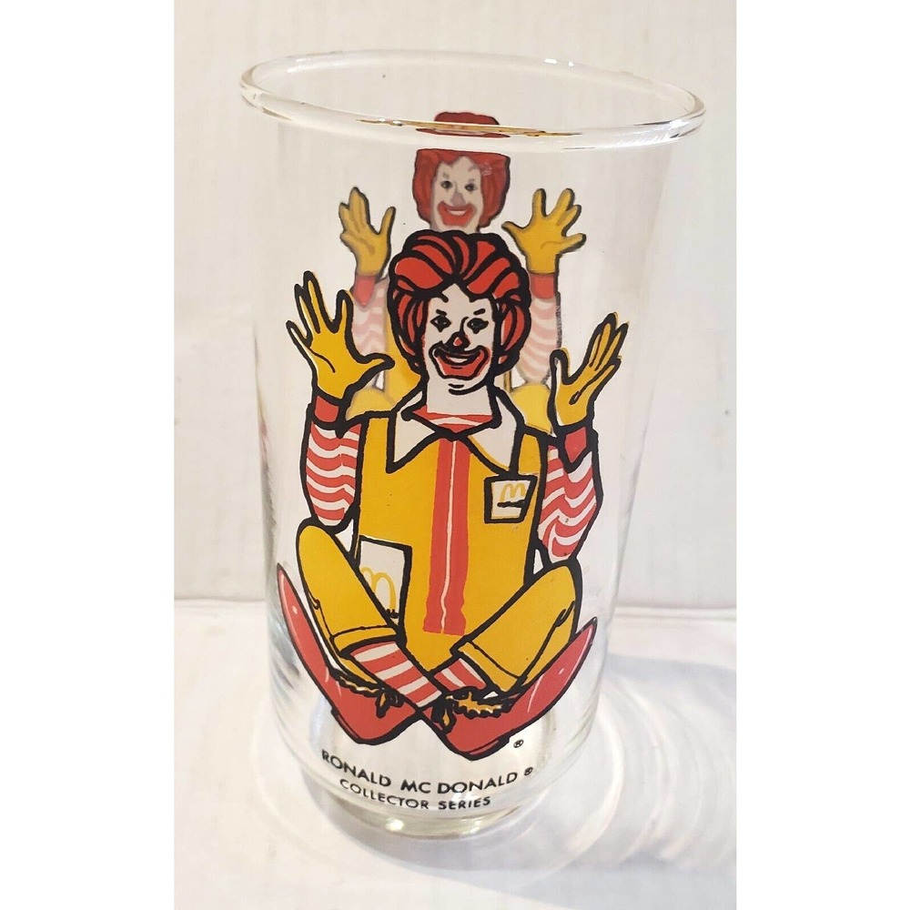 1970's McDonald's collector series Character Glass Ronald McDonald